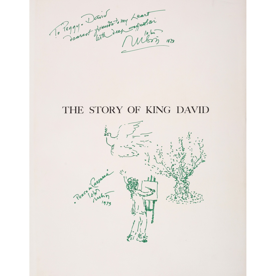 Reuven Rubin THE STORY OF KING DAVID PORTFOLIO Embellished Lithograph