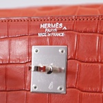 Hermes KELLY 40 Matte Porosus Retourne Handbag