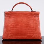 Hermes KELLY 40 Matte Porosus Retourne Handbag