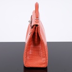 Hermes KELLY 40 Matte Porosus Retourne Handbag