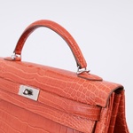 Hermes KELLY 40 Matte Porosus Retourne Handbag