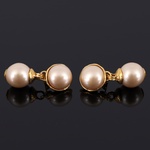 Chanel Faux Pearl Drop Estate Earrings