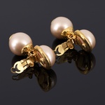Chanel Faux Pearl Drop Estate Earrings