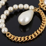 Chanel Hoop Faux Pearl Estate Earrings
