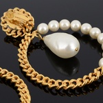 Chanel Hoop Faux Pearl Estate Earrings