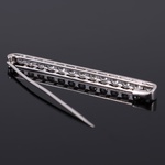 Old European-Cut Diamond & Platinum Estate Pin