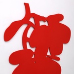 Donald Sultan THREE RED LANTERN FLOWERS Wall Sculpture, 54"H