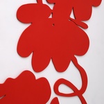 Donald Sultan THREE RED LANTERN FLOWERS Wall Sculpture, 54"H