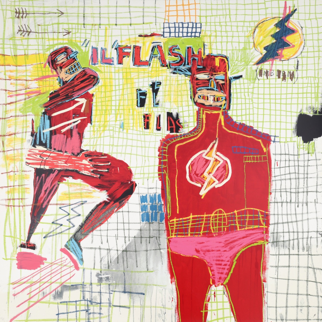 Jean-Michel Basquiat (After) FLASH IN NAPLES Screenprint