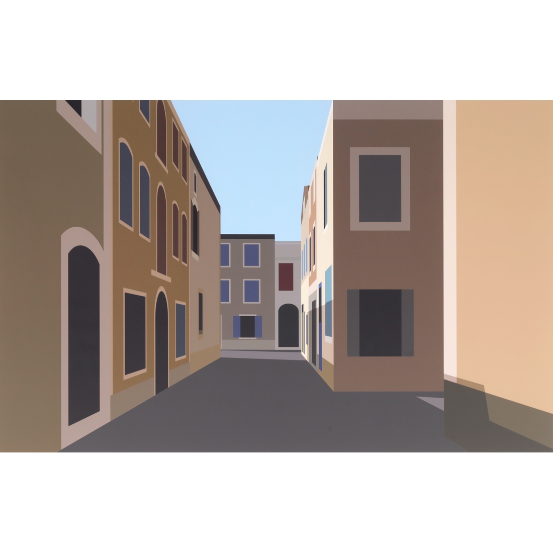 Large Julian Opie FRENCH VILLAGE 4 Inkjet Print, 87.75"W