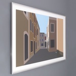 Large Julian Opie FRENCH VILLAGE 4 Inkjet Print, 87.75"W