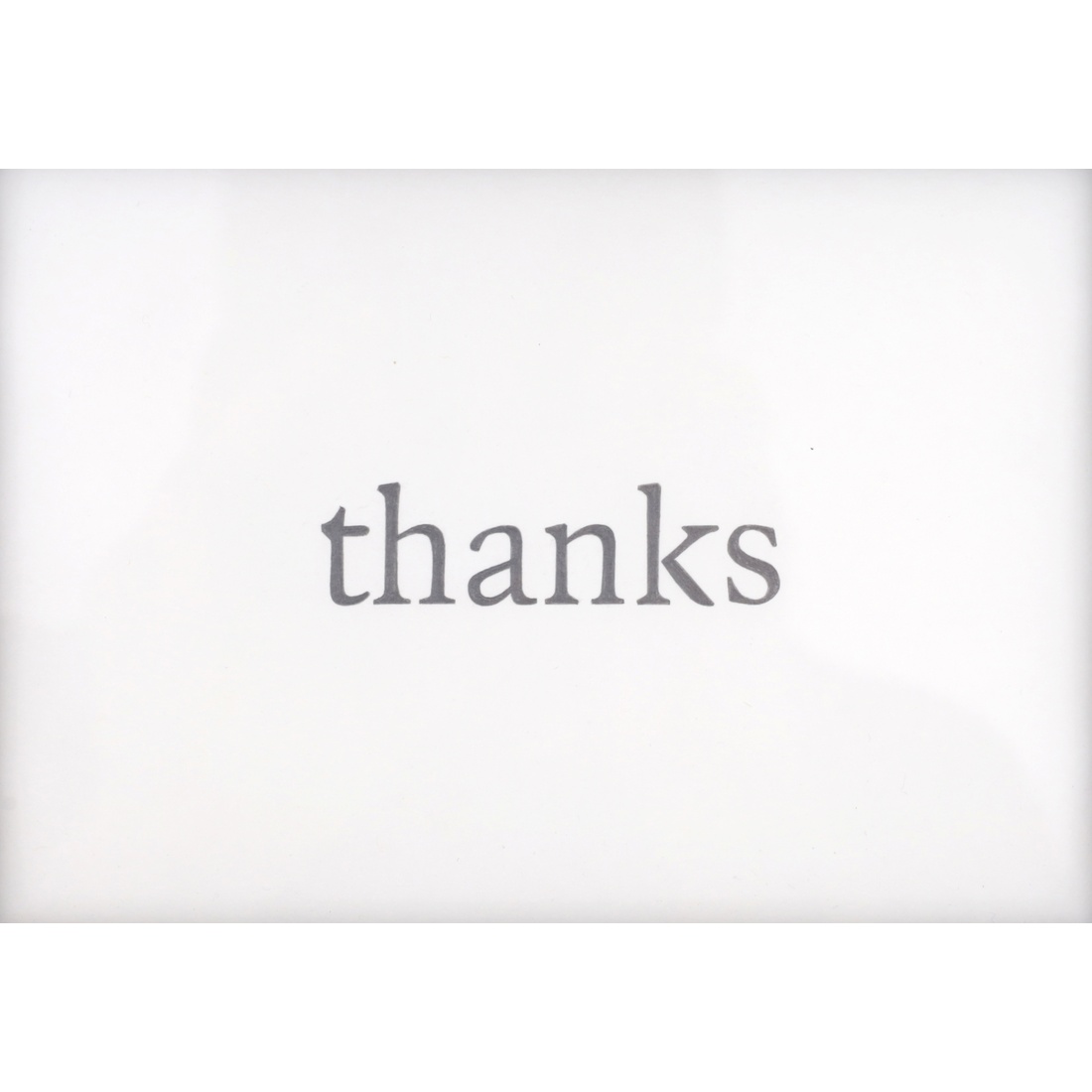 Allan McCollum THANKS (Visible Marker #765) Drawing