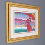 Peter Max WALKING IN REEDS Mixed Media