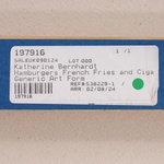 Katherine Bernhardt HAMBURGERS, FRENCH FRIES & CIGARETTES Painting, 72"H