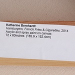 Katherine Bernhardt HAMBURGERS, FRENCH FRIES & CIGARETTES Painting, 72"H