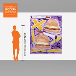Katherine Bernhardt HAMBURGERS, FRENCH FRIES & CIGARETTES Painting, 72"H