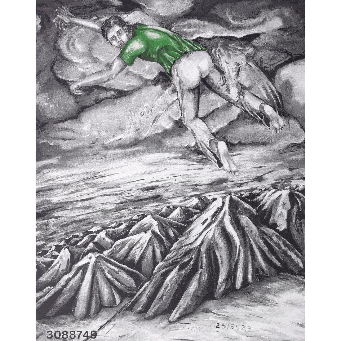 Jonathan Borofsky I DREAMED I COULD FLY NO. 3088749 Lithograph