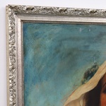 Bradshaw Crandell SUMMER GIRL RED DRESS AND WHITE HAT Painting, 39"H