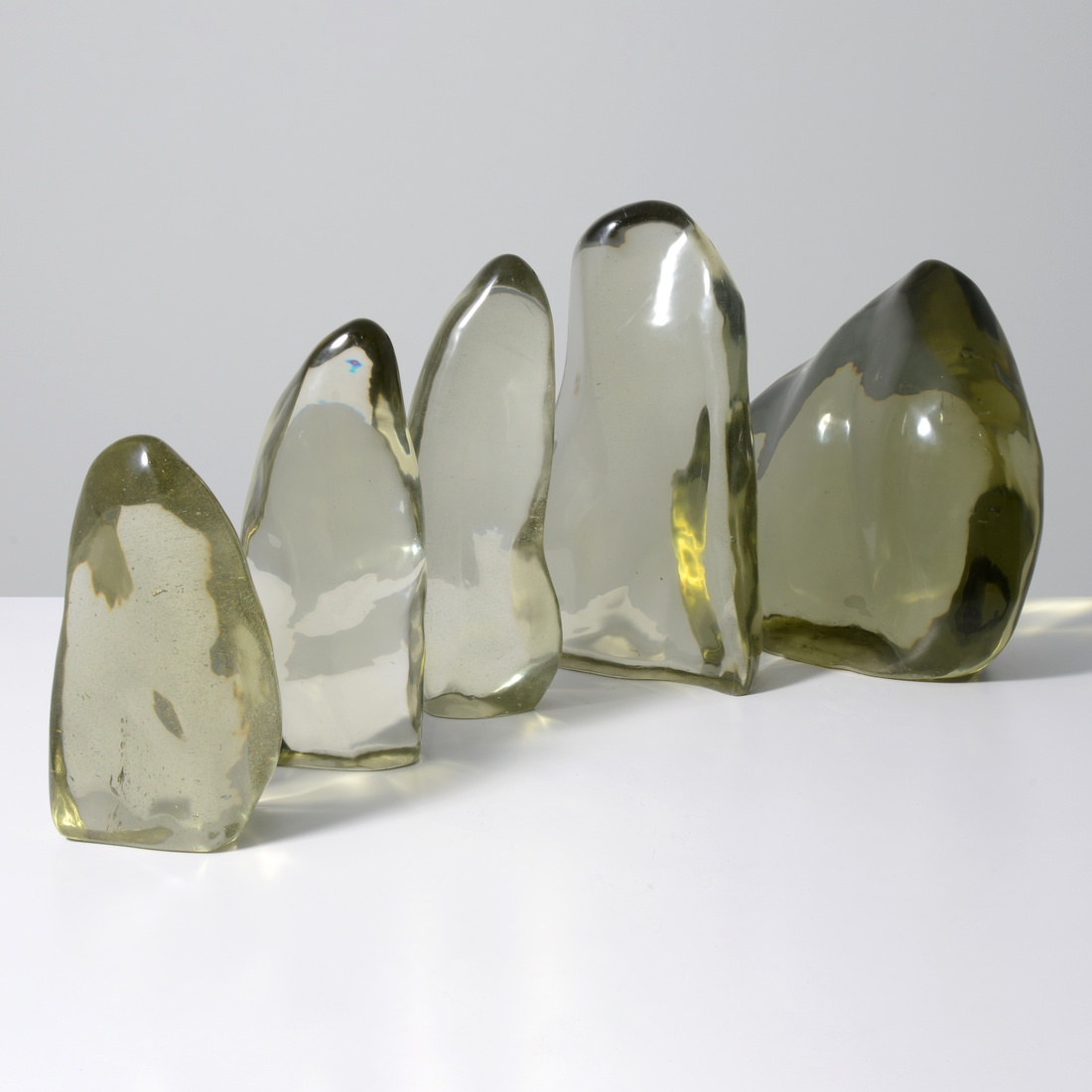 5 Large Polished Andara Crystals, 17"H