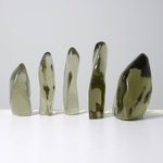 5 Large Polished Andara Crystals, 17"H