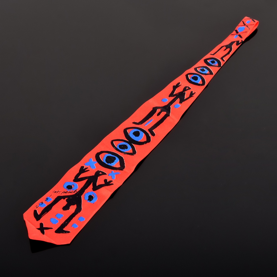 A.R. Penck Men's Silk Art Tie by Klaus D. Bode