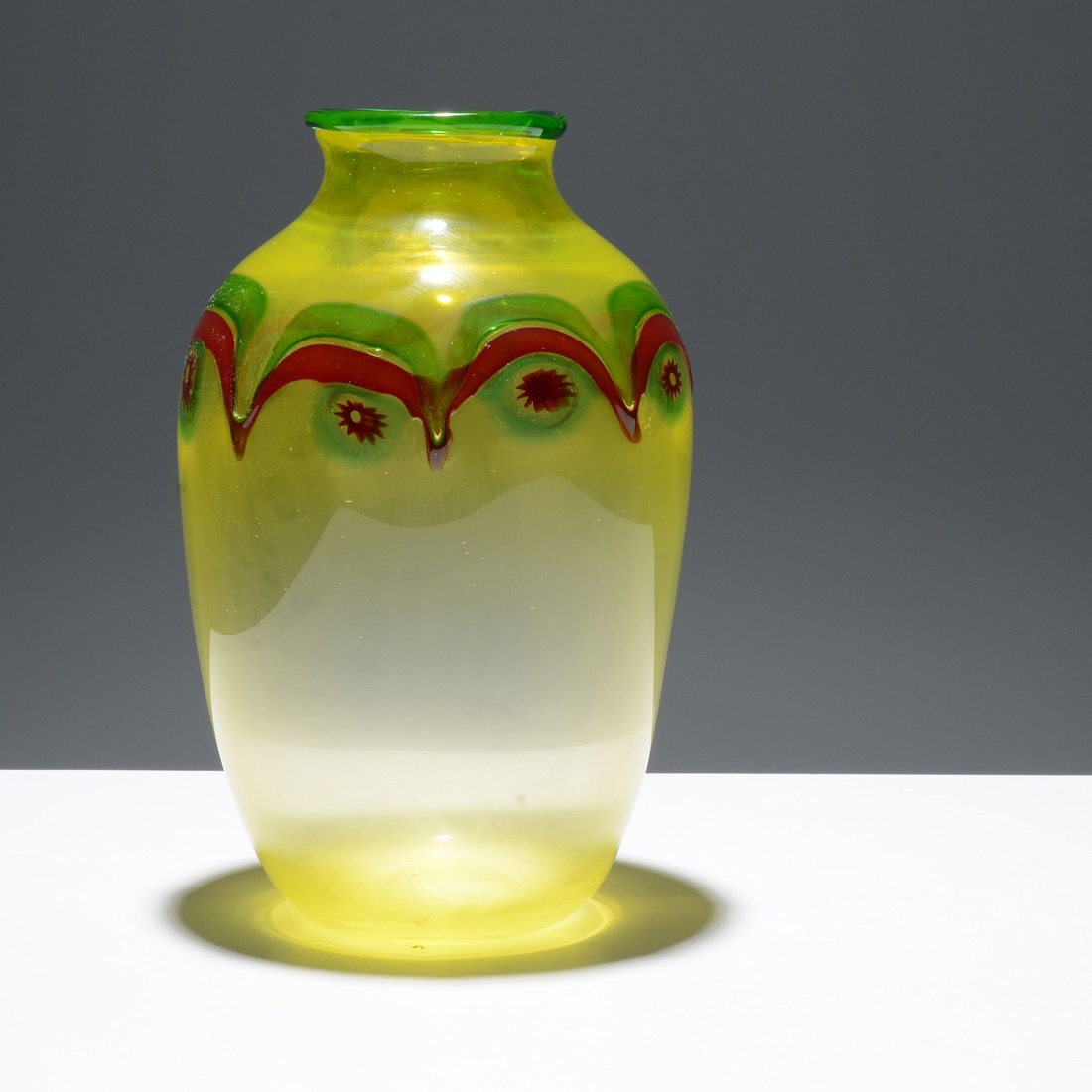 Anzolo Fuga PAVONE / MURRINE INCATENATE Series Vase, 12.75