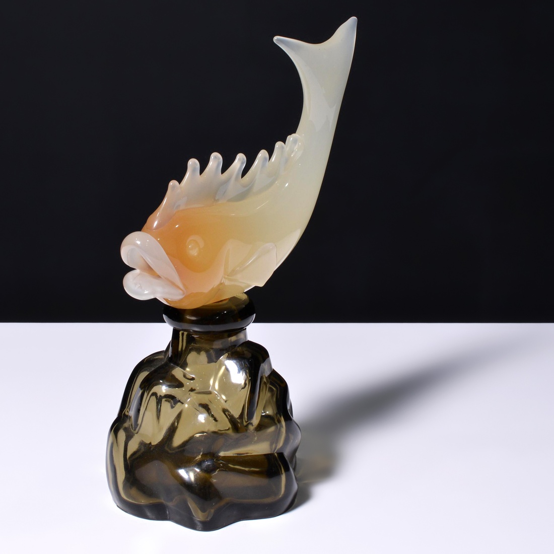 Archimede Seguso ALABASTRO Fish Sculpture / Bottle, Murano (2 Available, Priced Each)