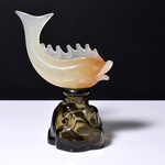 Archimede Seguso ALABASTRO Fish Sculpture / Bottle, Murano (2 Available, Priced Each)