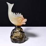 Archimede Seguso ALABASTRO Fish Sculpture / Bottle, Murano (2 Available, Priced Each)