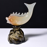 Archimede Seguso ALABASTRO Fish Sculpture / Bottle, Murano (2 Available, Priced Each)