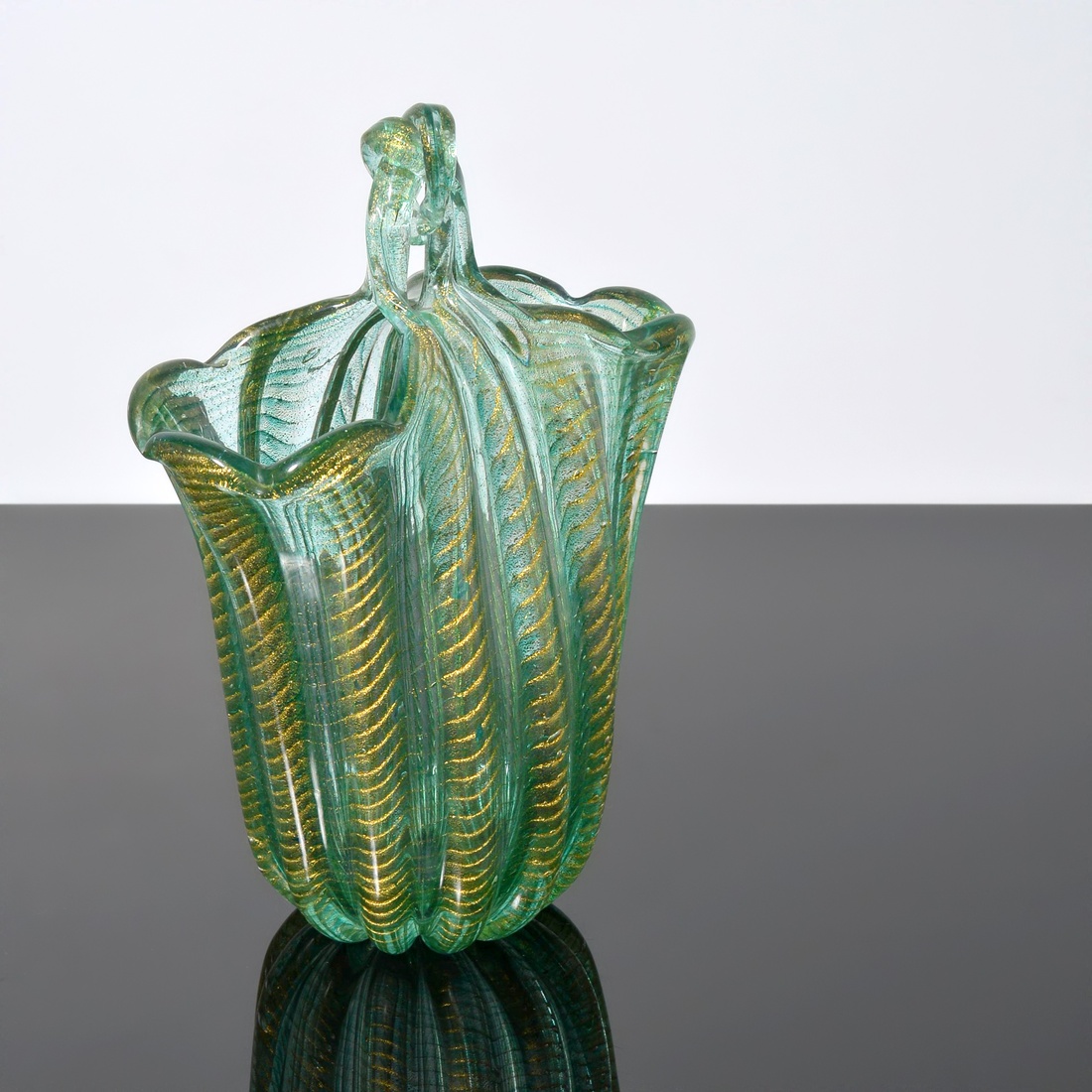 Ercole Barovier CORDONATO ORO Vase, 13.25