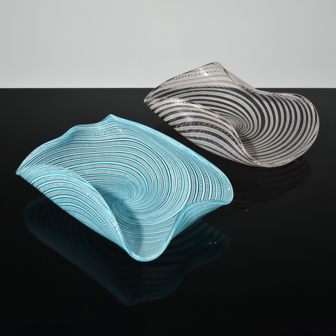 Large Fratelli Toso MEZZA FILIGRANA Bowls, Leslie Pina Collection, Priced Each