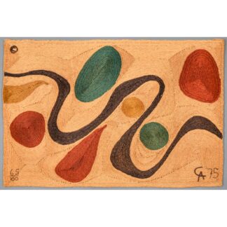 Large Alexander Calder (after) TURQUOISE Tapestry, 84″W