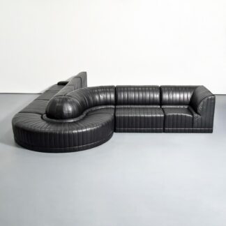 Roche Bobois Leather Sectional Sofa, 7 Pieces
