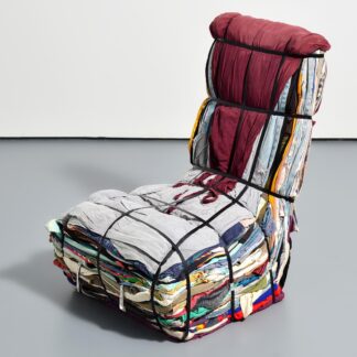 Tejo Remy “Rag” Chair, Maroon & Blue