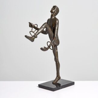 Victor Salmones “Nude Juggler” Bronze Sculpture