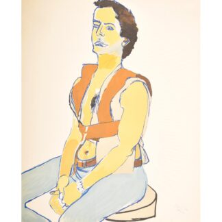 Alice Neel MAN IN HARNESS Lithograph, Signed Edition