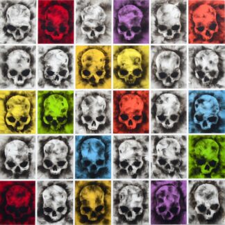 Large Sabino Guisu Skulls Smoke Painting