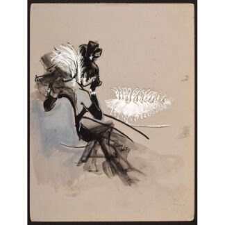Freddy Wittop Ballet Drawing, Mixed Media