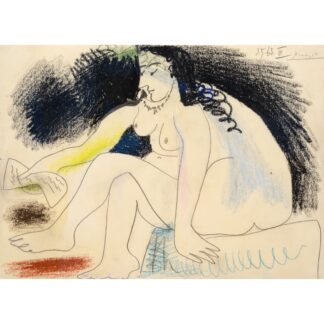 Pablo Picasso Drawing, Nude Female Figure