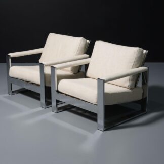 Pair of Milo Baughman CHUNKY MILO Lounge Chairs