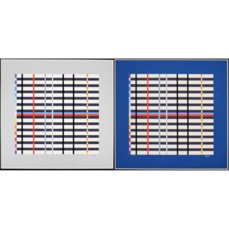 2 Yaacov Agam HOMMAGE du MONDRIAN Screenprints