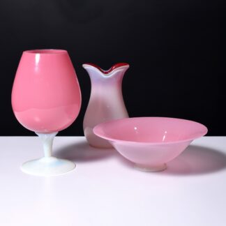 2 OPALINO Vessels Attributed to Archimede Seguso & Unknown Vessel, Leslie Pina Collection