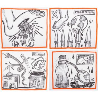 4 Keith Haring Screenprints; IX, X, XX, XVIII