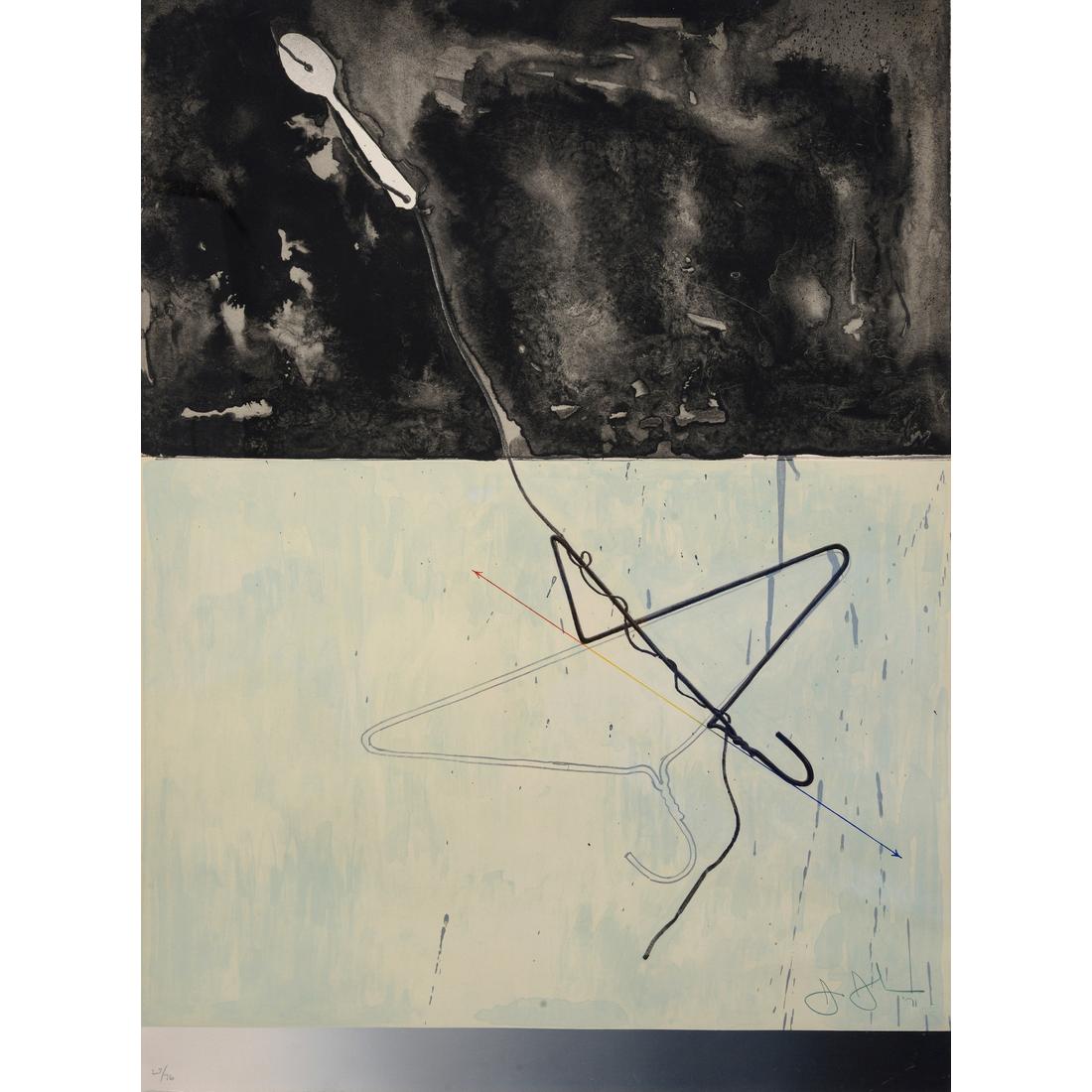 Jasper Johns COAT HANGER AND SPOON Lithograph