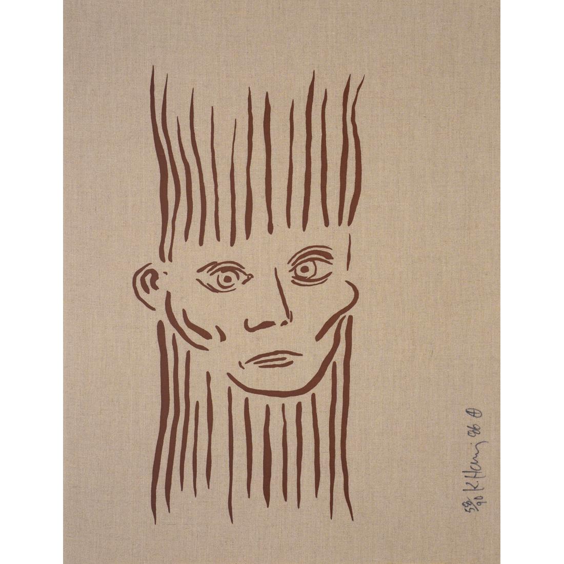 Keith Haring PORTRAIT OF JOSEPH BEUYS Screenprint