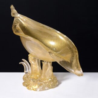 Large Ercole Barovier CONCHIGLIA Shell Compote / Vessel, Murano