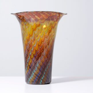 Large Gino Cenedese PEACOCK Vase, 12.5″H, Murano