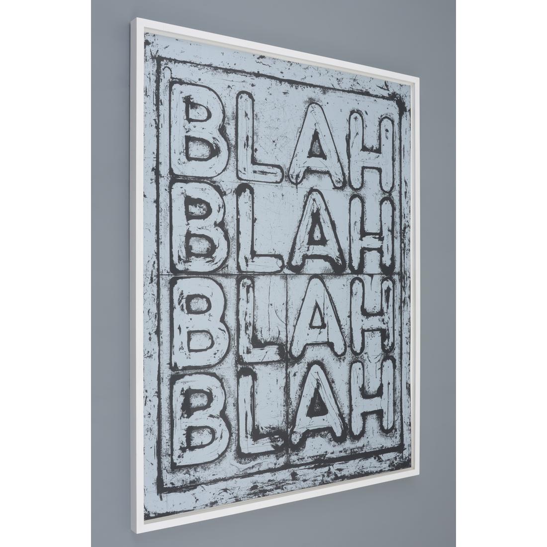 Large Mel Bochner BLAH BLAH BLAH (INVERSE) Silkscreen, 62″H - Image 9
