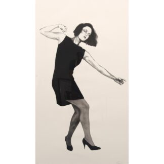 Large Robert Longo TILLMAN Lithograph, 70″H (JAMES also available, priced each)